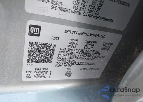 2025 GMC Sierra 1500 2Wd Short Box Pro from USA, damaged, VIN 1GTPHAEK2SZ201355